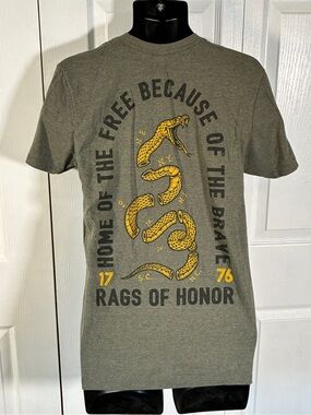 Rags of Honor Snake Graphic Tee, Size M, Olive